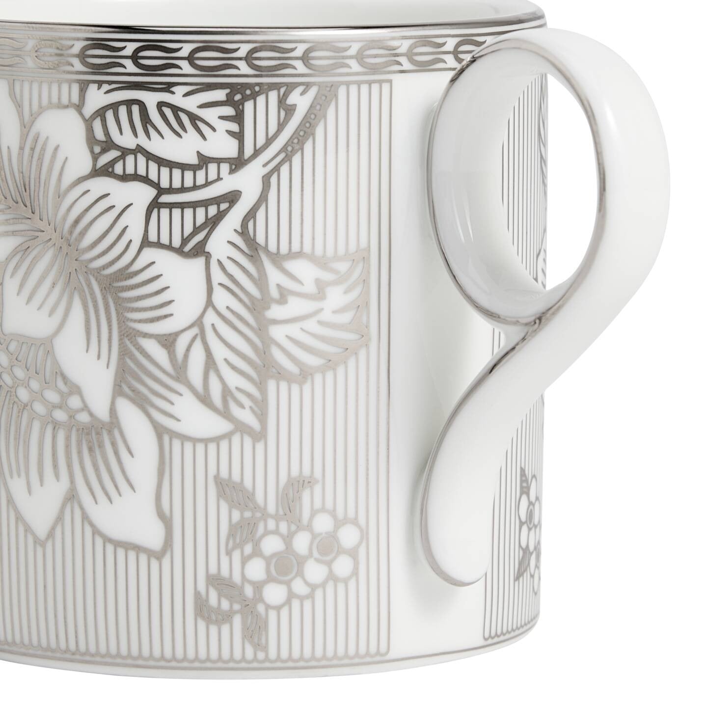 Silver Tonquin Mug 9.1 Oz Silver / White