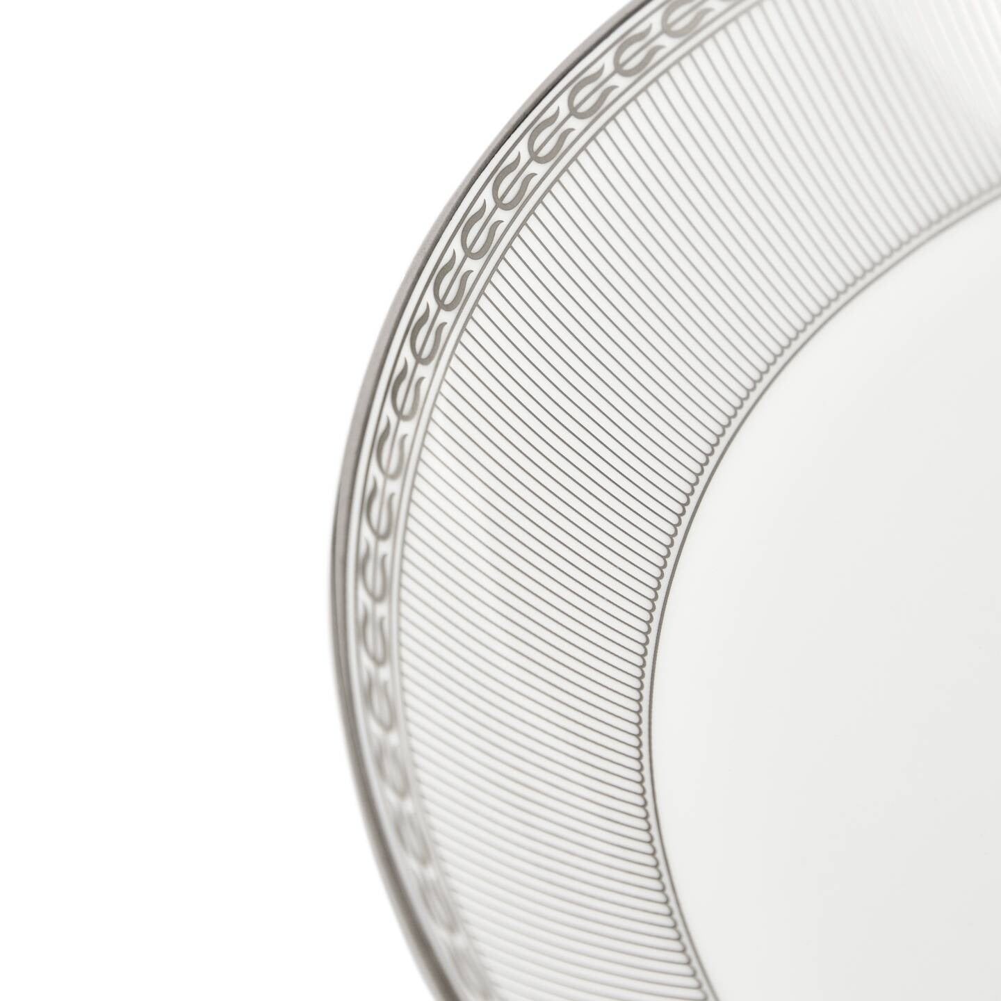 Silver Tonquin Deep Plate 8.6in