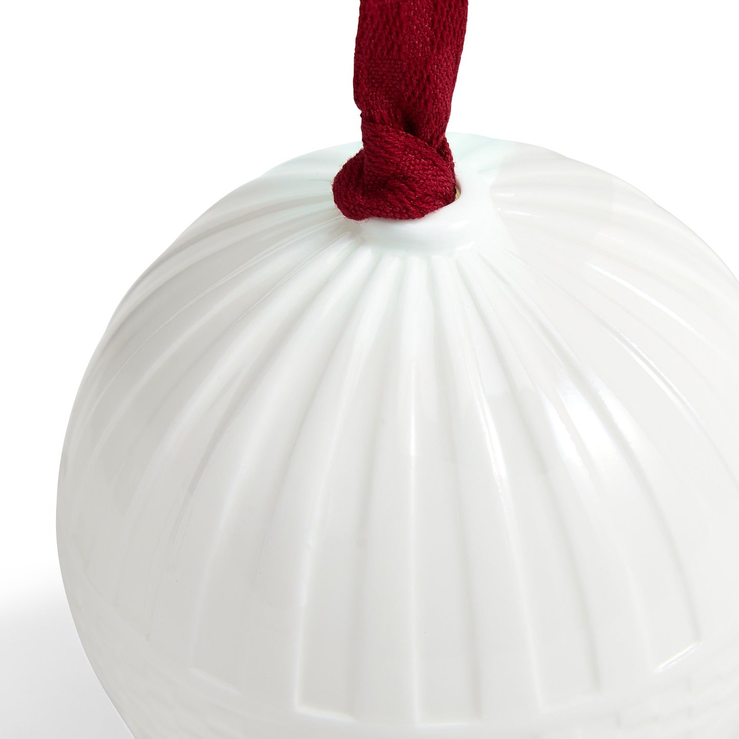 Festive Fluted Ornament White