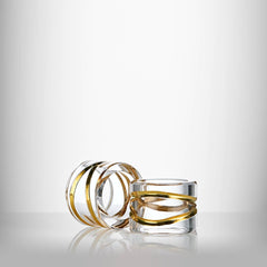 Mastercraft Aran Gilded Napkin Rings, 2in, Set of 2