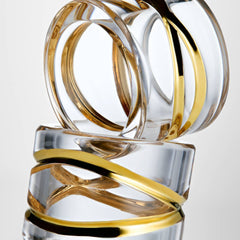 Mastercraft Aran Gilded Napkin Rings, 2in, Set of 2