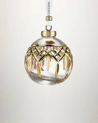Lismore Bauble Gilded Crystal Christmas Ornament