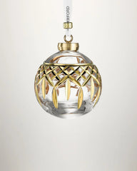 Lismore Bauble Gilded Crystal Christmas Ornament
