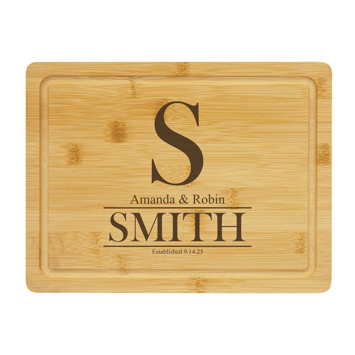 11 1/2 x 9 Bamboo Cutting Board with Drip Ring