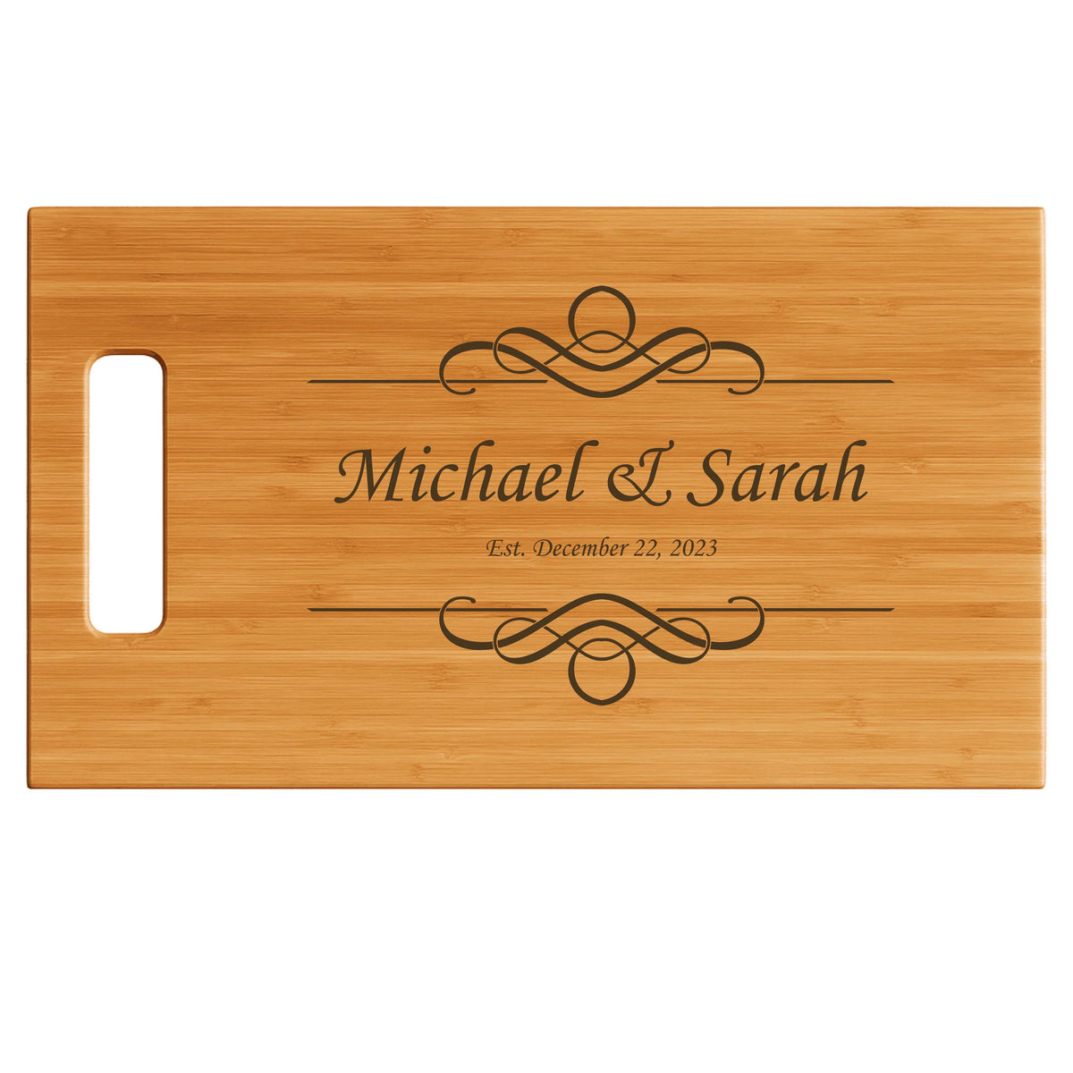 11x17 Bamboo Cutting Board with Handle