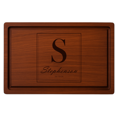 11x17 Mahogany Cutting Board with Juice Grooves