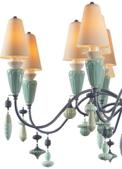 Ivy And Seed 16 Lights Chandelier, Medium Flat Model, Ocean (US)