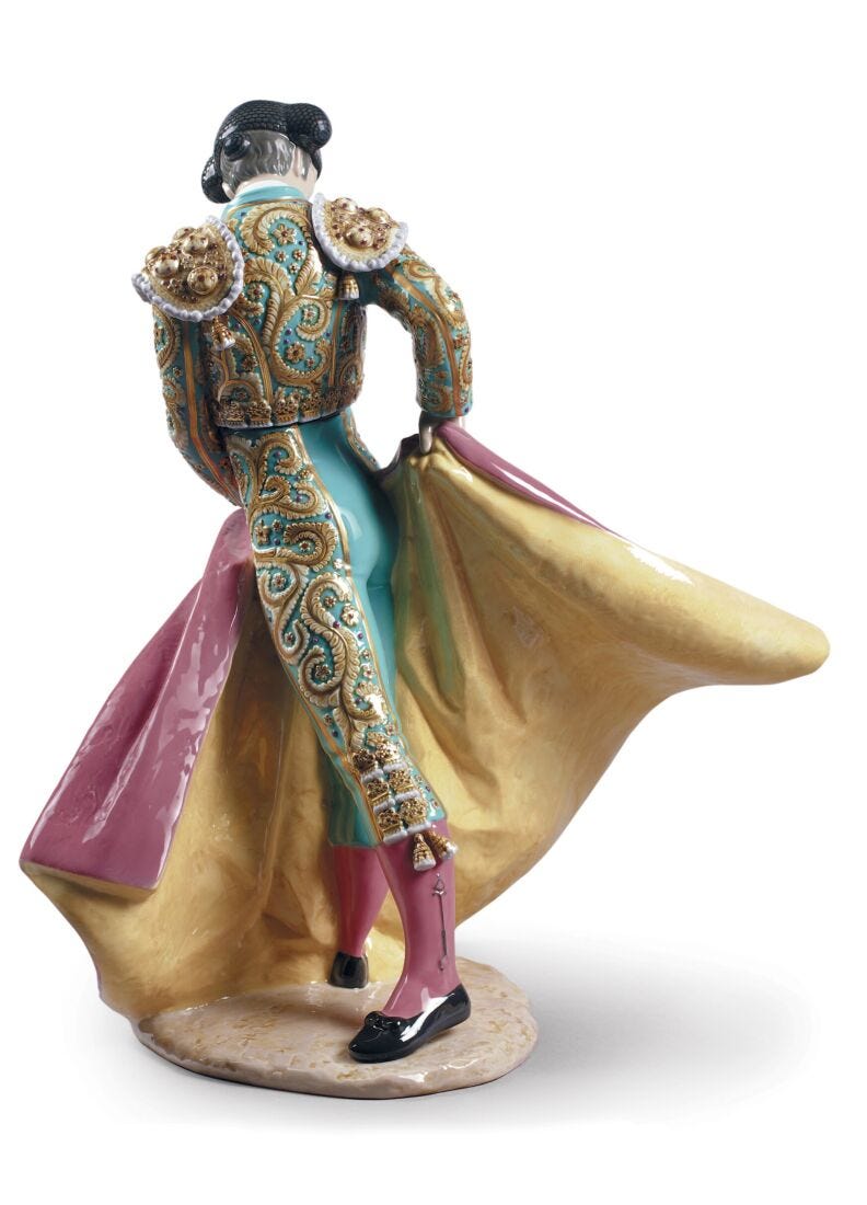 Matador Man Sculpture. Green Outfit. Limited Edition