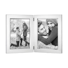 Classic Silverplate 5" X 7" Double Photo Frame