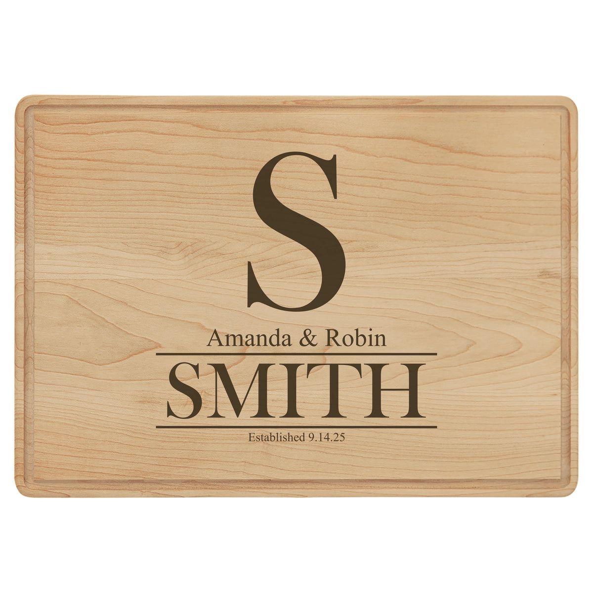 14x10 Maple Cutting Board with Drip Ring