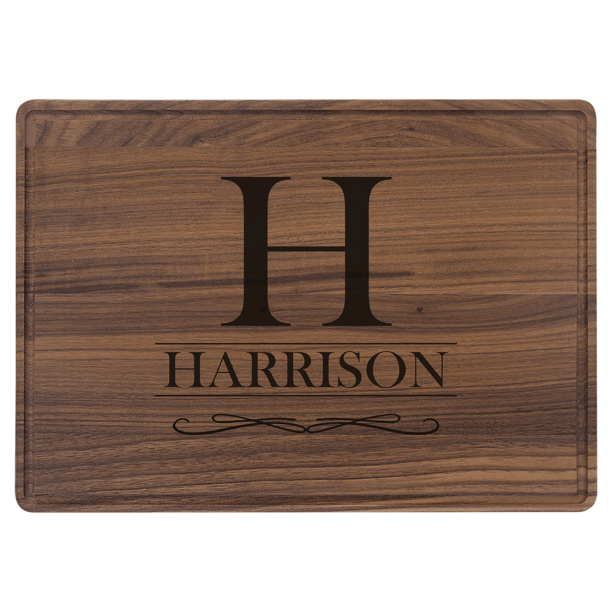 14x10 Walnut Cutting Board with Drip Ring