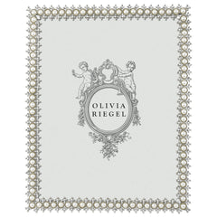 Crystal & Pearl Frame 8" x 10" - Silver