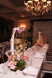 Love Bird Caged Centerpiece W/ Fresh Floral & Feathers