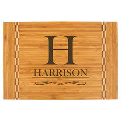 15x10 Bamboo Cutting Board with Butcher Block Inlay