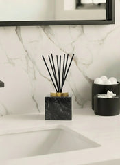 Black Marble Reed Diffuser, "Lily of the Valley" Scent