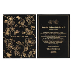 Butterfly Ginkgo Gold Decorative Objects Set of 2