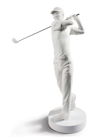 Golf Champion Man Figurine. White