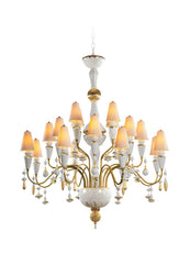 Ivy And Seed 20 Lights Chandelier, Medium Model, Golden Luster (US)