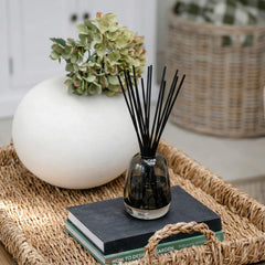 Smoked Glass Reed Diffuser, "Zen Tea" Scent