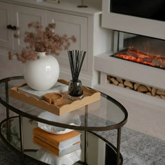 Smoked Glass Reed Diffuser, "Zen Tea" Scent