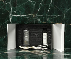 Clear Reed Diffuser with White Circular Inlay, "Lily of the Valley" Scent