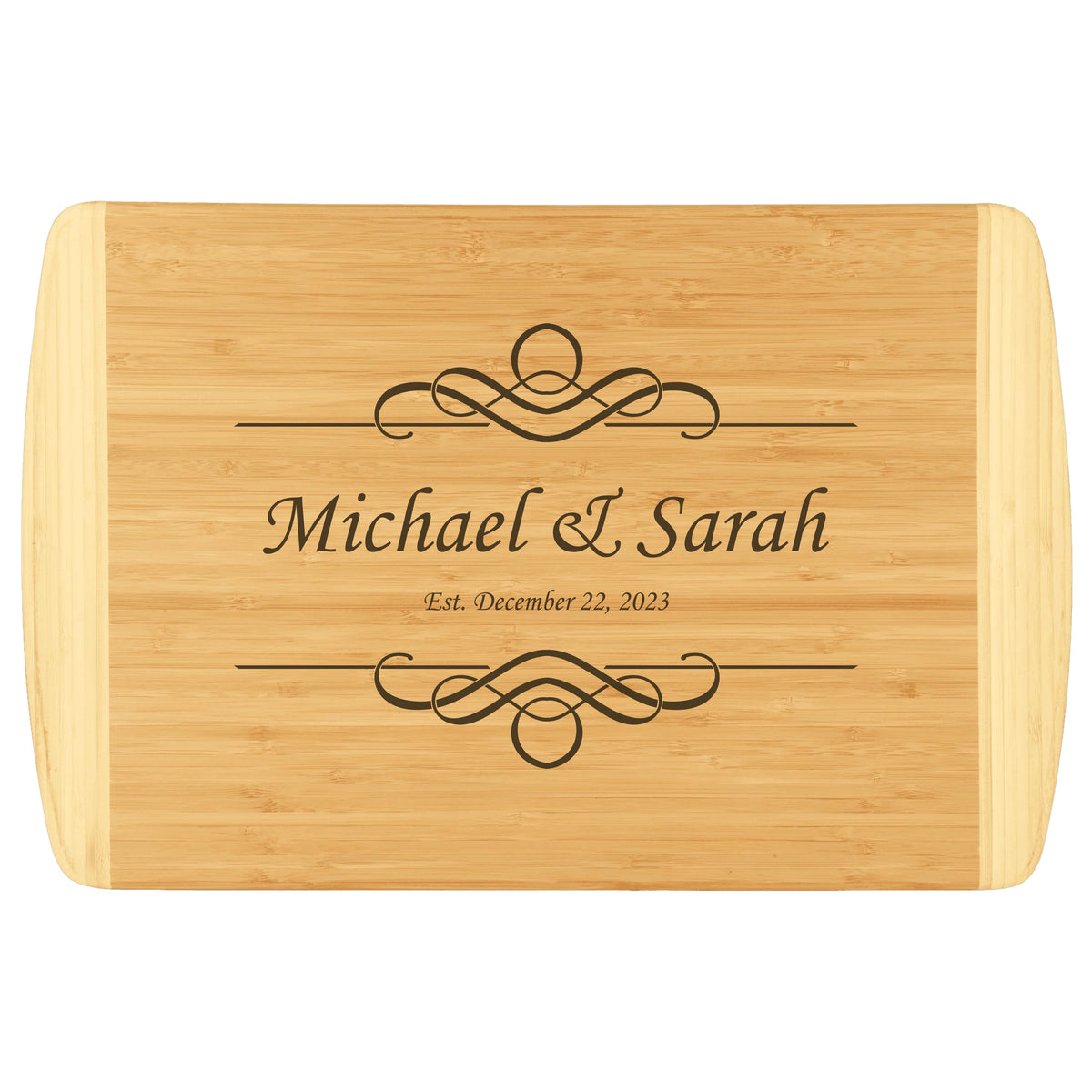 18x12 Bamboo 2-Tone Cutting Board
