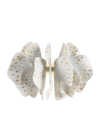 Nightbloom Wall Sconce. White & Gold. (us)