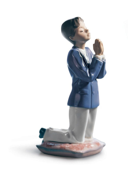 Communion Prayer Boy Figurine