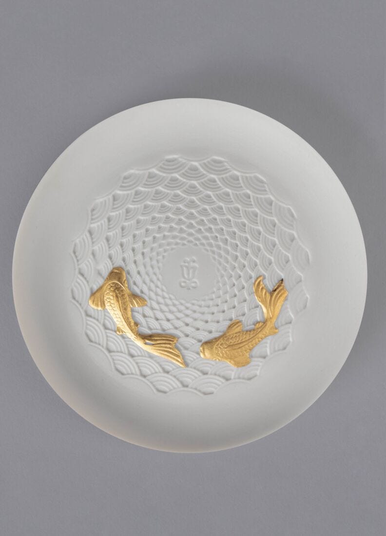 Koi Plate, Golden Luster
