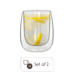 Verona Double-Wall Glass Cups - (Set of 2) 250 ml