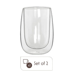 Verona Double-Wall Glass Cups - (Set of 2) 450 ml