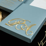 Dusty Blue Box Acrylic Wedding Invitation