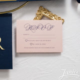 Enchanting Navy Blossom Invite