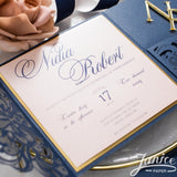 Enchanting Navy Blossom Invite