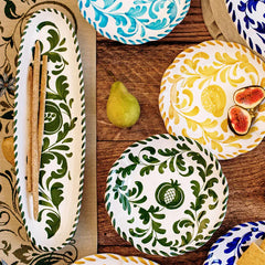 Arezzo Green Narrow Oval Platter