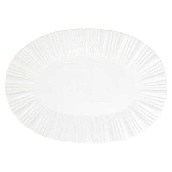 Bari White Oval Platter