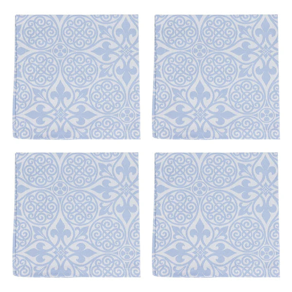 Damask Blue Napkins - Set of 4