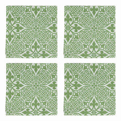 Damask Green Napkins - Set of 4