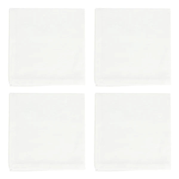 Damask White Napkins - Set of 4