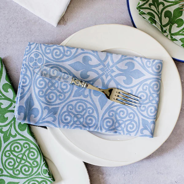 Damask Blue Napkins - Set of 4