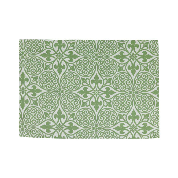 Damask Green Placemats - Set of 4