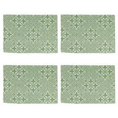 Damask Green Placemats - Set of 4