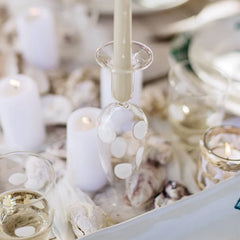 Drop White Candlesticks - Set of 2