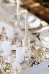 Drop White Candlesticks - Set of 2