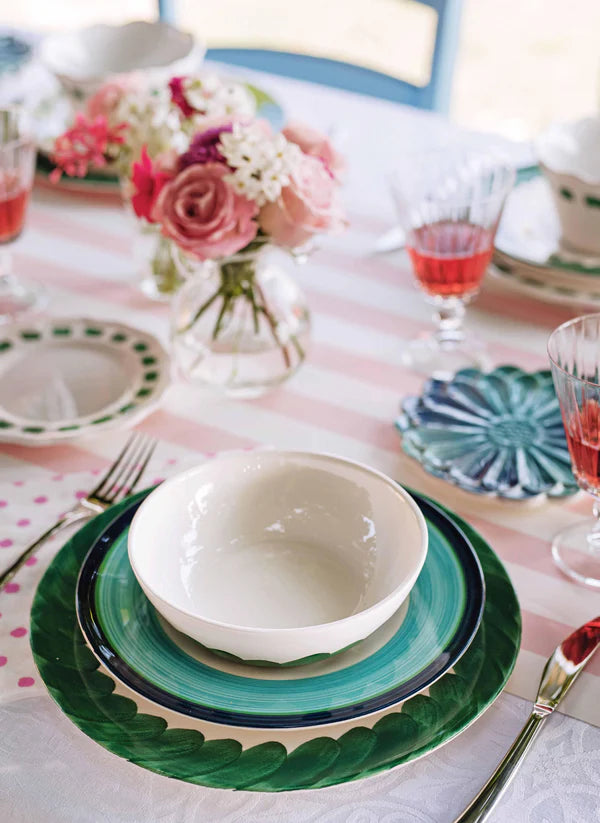 Lisbon Green Brushstroke Salad Plate