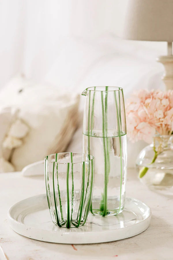 Nuovo Stripe Green Pitcher