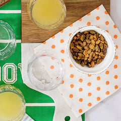 Papersoft Napkins Dot Orange Dinner Napkins (Pack of 20)