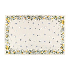Tavola Lemons with Blue Flowers Tablecloth