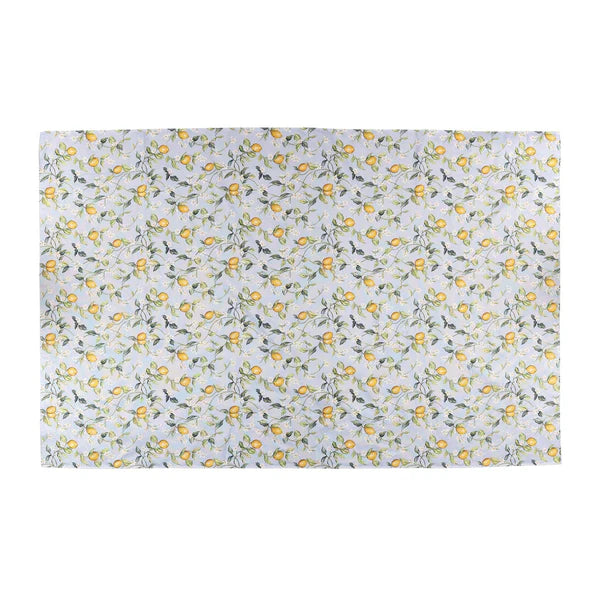 Tavola Lemons with White Flowers Tablecloth