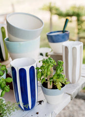 Viva Garden Cobalt Tulip Tall Cachepot